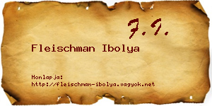 Fleischman Ibolya névjegykártya